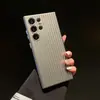 Adequado para Samsung S26Ultra Capa de Celular com Padrão Ondulado Bloqueador de Luz com Acabamento Fosco Semelhante à Pele S24Plus Capa Protetora Rígida Anti-Queda