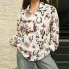 Nueva sudadera deportiva casual holgada para mujer Otoño/Invierno 2026 con estampado de árbol y cuello vuelto