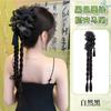 Nueva Peluca de Coleta Tie-Dye Estilo Chino, Cabello Trenzado Pintura China Tradicional, Pinza para el Cabello Realista Transfronteriza