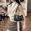 2025 Nuevo Estilo Chica Popular Estrella Bolsa de Denim para Debajo del Brazo Retro Nicho Cadena Simple Cruzada Moda Tendencia Bolso de Hombro