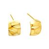 Pendientes de plata de ley S925 dorados estilo origami lujo ligero nicho alta gama simple nuevo temperamento pendientes Joyería al por mayor Qingdao