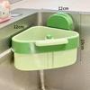 Cesta triangular con ventosa para fregadero, cesta de filtro para residuos de alimentos de cocina doméstica, cesta de filtro de agua para limpieza de frutas, se puede colgar