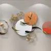 Reloj de pared de hierro colgante, decoración de pared, reloj de pared de pez silencioso, estilo moderno y simple