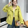 A1309 Parka Casual de Moda para Exteriores para Mujer, Chaqueta Versátil Estilo Ropa de Trabajo para Primavera y Otoño, Abrigo Cortavientos