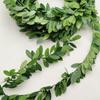 Hoja de ratán verde sintética, ratán, se puede moldear, material para corona DIY, ratán con alambre, ratán de plástico, hoja de sauce, 1-7.5 metros en stock