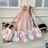 Bolso Cruzado Estilo Japonés para Mujer 2025 Nuevo Lindo Bloqueo de Color Fresco Bolso Cuadrado Pequeño para Niñas Bolso Transparente de Muñeca