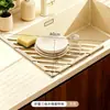 Estante escurridor para fregadero de cocina, Estante de almacenamiento para fregadero, Escurridor de platos, Cesta escurridora plegable, Estante para guardar platos y palillos