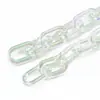 Plástico Acrílico Transparente AB Iridescente 16*27 Corrente Fivela de Inserção em Forma de U Argola Aberta Joias Acessórios de Corrente para Capa de Celular
