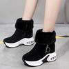 Botas de neve para mulheres 2022 inverno Novo estilo coreano camurça curto forro de lã quente aumento de altura botas de algodão moderno peça única entrega