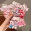 Novos Estilos de Elásticos de Cabelo Infantis, Doces Gatinhos de Desenho Animado Pequenos Elásticos para Meninas, Não Danificam o Cabelo, Cordas de Cabelo Anel de Toalha