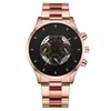 Relógio Masculino Popular Transfronteiriço Moda Calendário Pulseira de Aço Relógio Luminoso Relógio de Quartzo de Vidro Masculino de Alto Nível Atacado