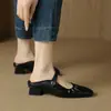 Sandalias Romanas de Verano para Mujer sin Cierre Estilo Coreano Punta Cuadrada Suela Suave de Goma Calzado de Talla Grande Sandalias Planas para Mujer