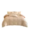 Juego de Ropa de Cama Personalizado de Lujo Ligero de Piel de Conejo, Terciopelo Burnout, Terciopelo de Leche, Juego de Cuatro Piezas para el Hogar, Juego de Cuatro Piezas Engrosado de Invierno con Más Terciopelo