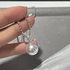 Collar de Perlas de Cristal Blanco Australiano Yingrun con Cierre Universal, Cadena Brillante para Suéter de Lujo Discreto para Mujer, Adecuado para Todas las Estaciones