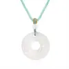 Collar Colgante Pixiu de Ágata Blanco Natural Hebilla Segura de la Suerte para Hombres y Mujeres Colgante Retro Regalo Largo para el Festival Tanabata