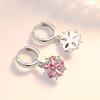 Brincos de Flores Zircônia para Novos Alunos Personalizados Transfronteiriços do TikTok Brincos de Pétalas com Temperamento Brincos Exagerados Olho de Cavalo Femininos