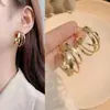 Aguja de plata 925, diseño de nicho, aretes de puesto de mercado nocturno, fuente mayorista, aretes de moda estilo coreano, aretes populares