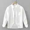 Camisa de Manga Larga Tendencia Retro Japonesa Moda Masculina Casual Artística Holgada