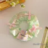Scrunchie de Renda Estilo Coreano para Mulheres 2026 Novo Estilo Elástico de Cabelo Estilo Preguiçoso Corda de Cabelo Grande Acessório para Coque Flor de Cabelo