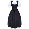Vestido Medieval Renascentista Feminino Cordão Cintura Alta Slim Laço Cor Contraste Traje de Performance Saia Ampla