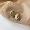 Nuevos Aretes Geométricos de Moda con Gota de Aceite Vintage Francés ins Aretes de Moda Simples de Alta Gama Aretes para Mujer