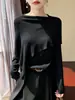 Nueva Colección Otoño/Invierno 2026: Cárdigan de punto fino de lana con diseño de un solo hombro, mangas largas, color liso y top elegante para mujer