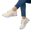 Sapatos Casuais de Tira Cruzada 2025 Novo Outono Sola Grossa Cadarço Leve Tênis Casuais Bloqueio de Cor Preto Sapatos Femininos