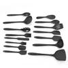 Conjunto de Utensílios de Cozinha de Silicone Tudo Incluído Utensílios de Cozinha de Silicone Espátula de Silicone Integrada Resistente a Altas Temperaturas Silicone de Grau Alimentício Ferramentas de Cozinha