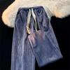 2024 Pantalones Casuales de Calle para Hombre Primavera y Otoño Nuevos Versátiles Rectos Pantalones Holgados de Pierna Ancha para Adolescentes