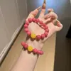 Pulsera de una sola hebra de Calcedonia Natural Multi-Tesoro Cristal de Siete Colores Flor de Resina Lapislázuli Amazonita Amatista Uva Tapa de Leche