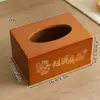 Caja de pañuelos simple para sala de estar, dispensador de pañuelos creativo de madera maciza, caja de almacenamiento para restaurantes, hoteles y comedores, modelo nuevo con logo