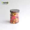 Frasco de Plástico para Alimentos de 350 ml Piñones Confitados Botella Redonda Frutos Secos Latas Divididas Botella de Embalaje de PET de Grado Alimenticio