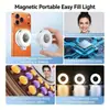Luz de relleno magnética para teléfono para selfies transfronterizos, luz de bolsillo portátil para transmisión en vivo y fotografía, luz de mano para mejorar la belleza