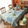 Toalha de Mesa de Luxo Leve de Alta Qualidade Impermeável e à Prova de Óleo Estilo Retro Americano Dopamina Tapete para Mesa de Jantar Estilo Ins Toalha de Mesa para Mesa de Centro