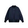 Yidao Vintage 2025 Invierno Nuevo Retro Clásico Americano Ma1 Chaqueta Bomber de Vuelo 90 Plumón de Pato Blanco