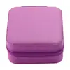 Caja de Joyería Cuadrada y Redonda Portátil con Cremallera, Best-Seller Transfronterizo, Caja de Joyería Multicolor, Venta al por Mayor desde el Fabricante