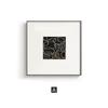 Pintura decorativa abstrata estilo nórdico preto, branco e cinza para sala de estar arte pintura artística retrô para pendurar mural para corredor