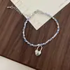 Colección de Collar Pulsera de Plata Rota Perla Diseño de Nicho para Mujer Lujo Accesible de Gama Alta Cadena para Clavícula Joyería Nueva de Verano
