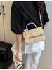 Bolso Cuadrado Pequeño de Mano de Color Contrastante Transfronterizo para Mujer 2025 Nuevo Estilo de Moda Bolso de Un Hombro Personalizado para Viaje Diario
