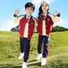 Uniformes Escolares, Uniformes de Escola Primária, Conjuntos de Três Peças para Primavera e Outono, Roupas Esportivas Vermelhas para Crianças, Uniformes de Jardim de Infância, Novos Estilos