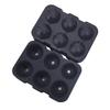 Forma de Gelo de Silicone de Grau Alimentício para Uso Doméstico Preta Caixa de Gelo com Tampa Molde de Bola de Gelo Whisky Liberação Fácil Forma de Gelo de Silicone