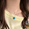 Collar de Esmalte con Flor Apilable de Lujo Ligero Estilo Coreano y Japonés, Nuevo, Nicho de Instagram, Fresco, a la Moda, Retro, Simple y de Gama Alta para Mujer