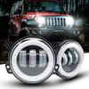 Lámpara antiniebla de 3.5 pulgadas para Wrangler con ojo de ángel y lente de apertura, foco para motocicleta Harley, luz LED para coche modificado