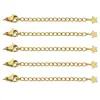Cadena extendida texturizada de acero inoxidable letras 18k cadena de cola de 5 cm cierre de mosquetón traje accesorios de cadena de cola para collar pulsera DIY
