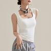 Chaleco para Mujer 2025 Primavera y Verano Nuevas Explosiones Cómodo Transpirable Top Interior Blanco Ropa Exterior Base Tirante