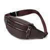 Riñonera de Cuero Genuino para Hombre, Piel de Vaca de Primera Capa, Multifuncional, Bolsa Deportiva de Gran Capacidad para Teléfono, Riñonera Resistente al Desgaste para el Trabajo