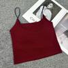 Francês Contraste Cor Design Bra Pad Cinto Fino Bonito Back Backless Sling Sexy All-match Outer Wear Bra Vest 1871