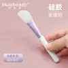 Escova de máscara facial de silicone longa e macia, aplicação de limpeza facial, filme de argila, escova ajustável para máscara facial