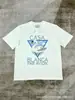 Camiseta de Algodão Puro 230g com Estampa Digital Casa Levemente Luxuosa, Pesada e Amiga da Pele para Vendas Transfronteiriças de E-commerce Independente, Manga Curta