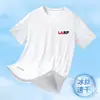 Camiseta de seda gelada de luxo da moda para o verão para homens, gola redonda, secagem rápida, manga curta, leve, respirável, top esportivo plus size para homens